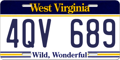 WV license plate 4QV689