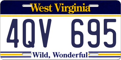 WV license plate 4QV695