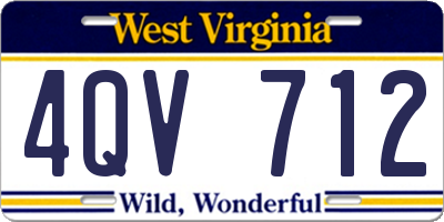 WV license plate 4QV712