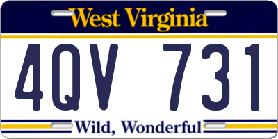 WV license plate 4QV731