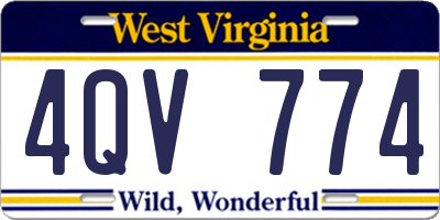 WV license plate 4QV774