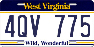 WV license plate 4QV775