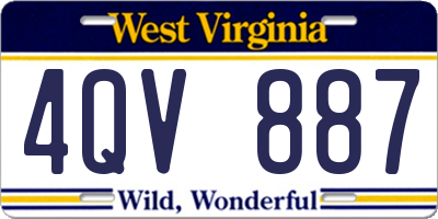 WV license plate 4QV887