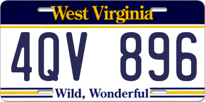 WV license plate 4QV896