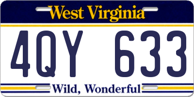 WV license plate 4QY633