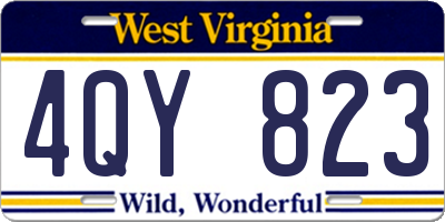 WV license plate 4QY823