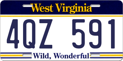 WV license plate 4QZ591