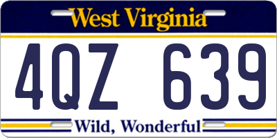 WV license plate 4QZ639