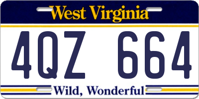 WV license plate 4QZ664