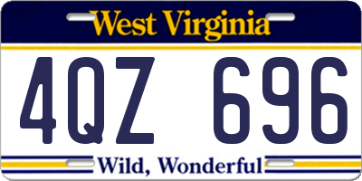 WV license plate 4QZ696