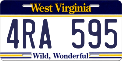 WV license plate 4RA595