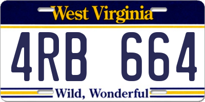 WV license plate 4RB664