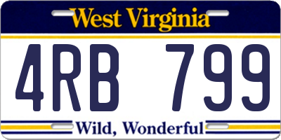 WV license plate 4RB799