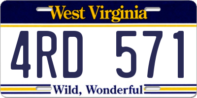 WV license plate 4RD571