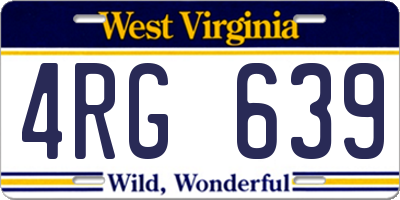 WV license plate 4RG639