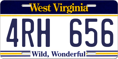 WV license plate 4RH656