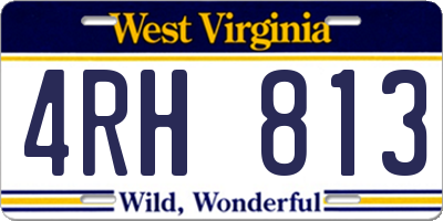 WV license plate 4RH813