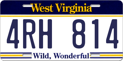 WV license plate 4RH814