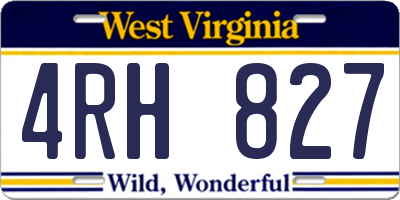 WV license plate 4RH827
