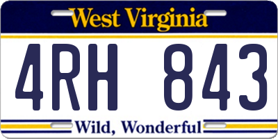 WV license plate 4RH843