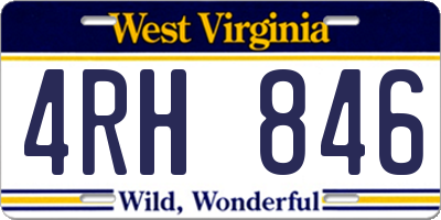 WV license plate 4RH846