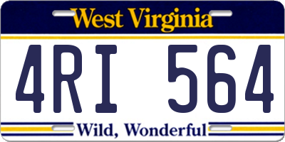 WV license plate 4RI564