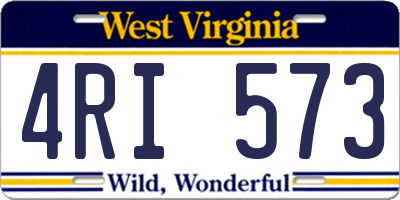 WV license plate 4RI573