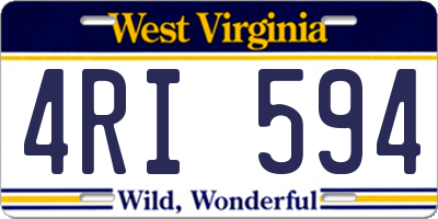 WV license plate 4RI594