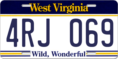 WV license plate 4RJ069