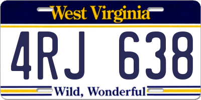 WV license plate 4RJ638