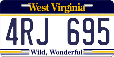 WV license plate 4RJ695