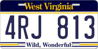 WV license plate 4RJ813