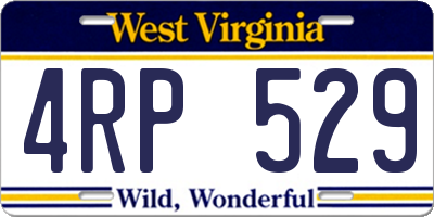 WV license plate 4RP529