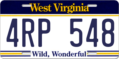 WV license plate 4RP548