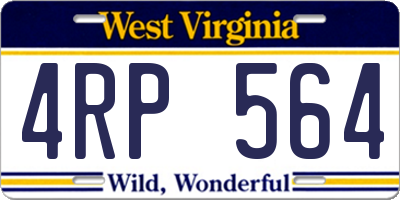 WV license plate 4RP564