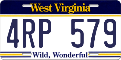 WV license plate 4RP579