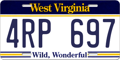 WV license plate 4RP697