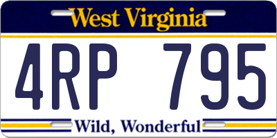 WV license plate 4RP795