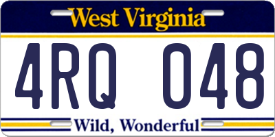 WV license plate 4RQ048