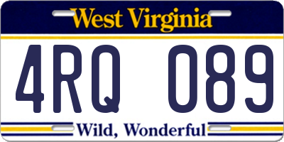 WV license plate 4RQ089
