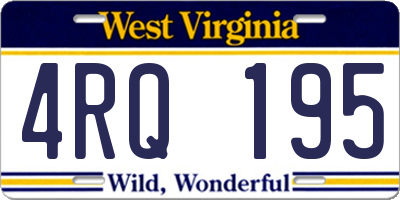WV license plate 4RQ195
