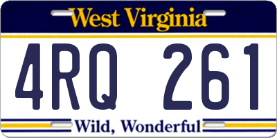 WV license plate 4RQ261