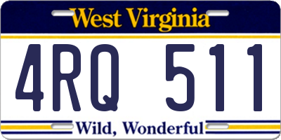 WV license plate 4RQ511