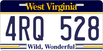WV license plate 4RQ528
