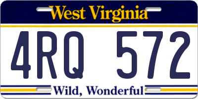 WV license plate 4RQ572