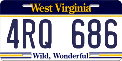 WV license plate 4RQ686