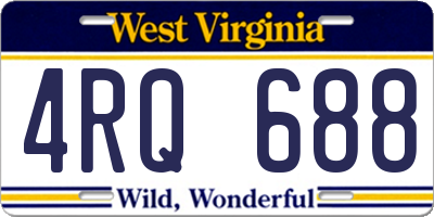 WV license plate 4RQ688
