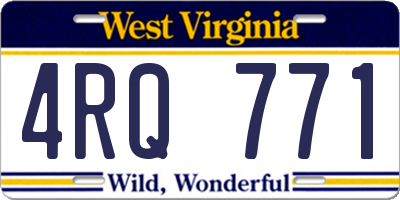 WV license plate 4RQ771