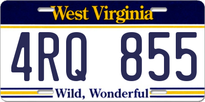 WV license plate 4RQ855