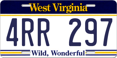 WV license plate 4RR297